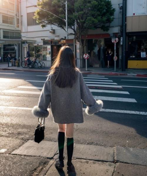 蝴蝶結雙面毛呢大衣