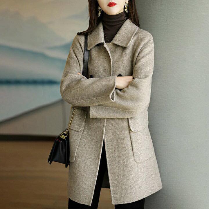 韓系質感毛尼大衣
