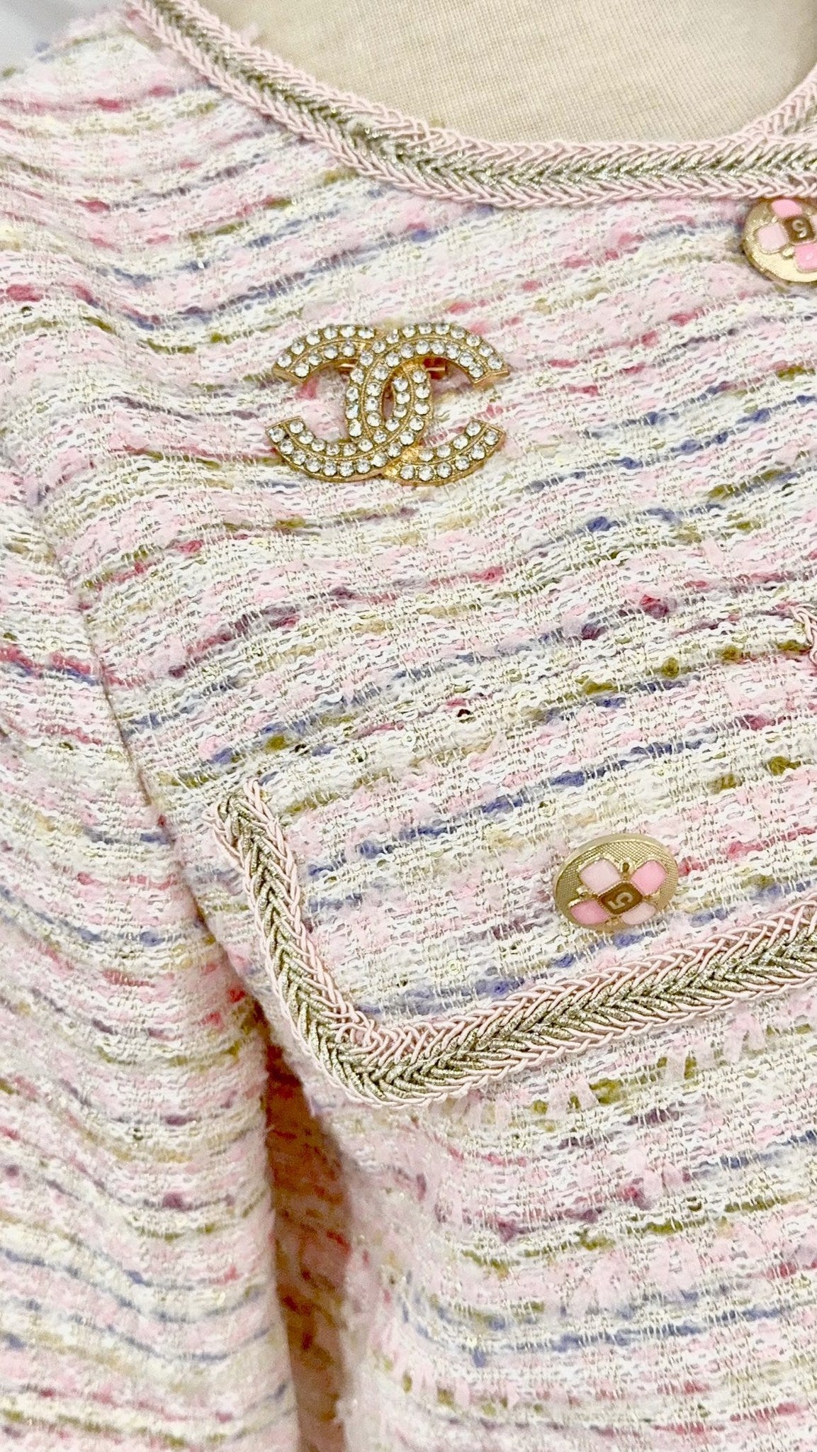 韓系小香風外套(含雙C胸針)