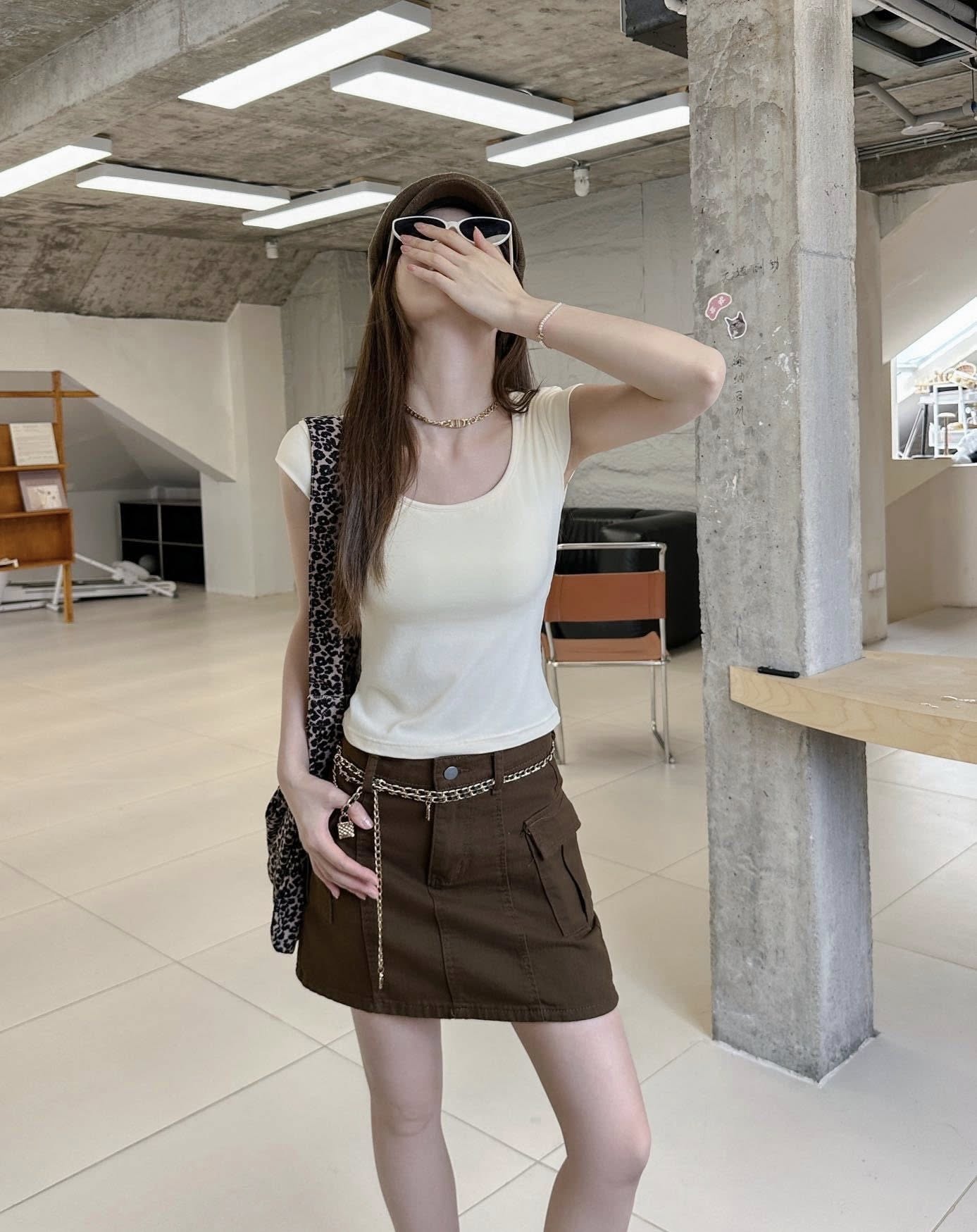 冰絲空調自帶胸墊飛袖T恤