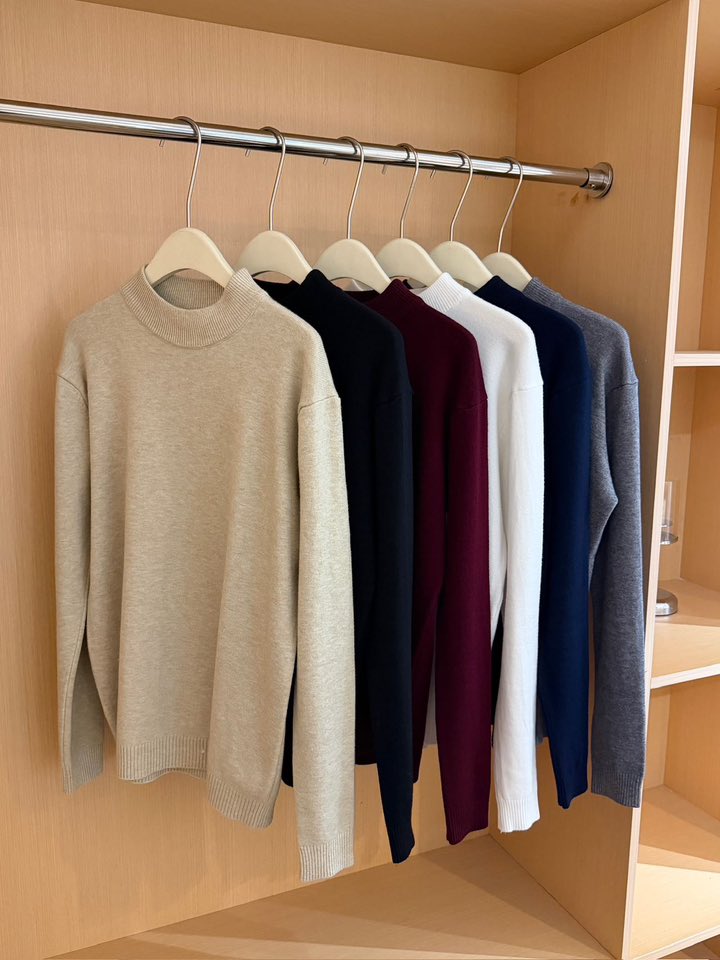 ZARA男神必備半高領針織打底衫