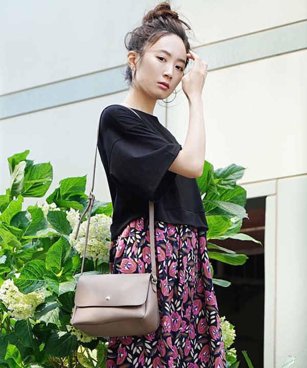 Japan Legato Largo - Lightweight PU fashion crossbody backpack (card holder included) 