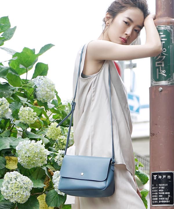 Japan Legato Largo - Lightweight PU fashion crossbody backpack (card holder included) 