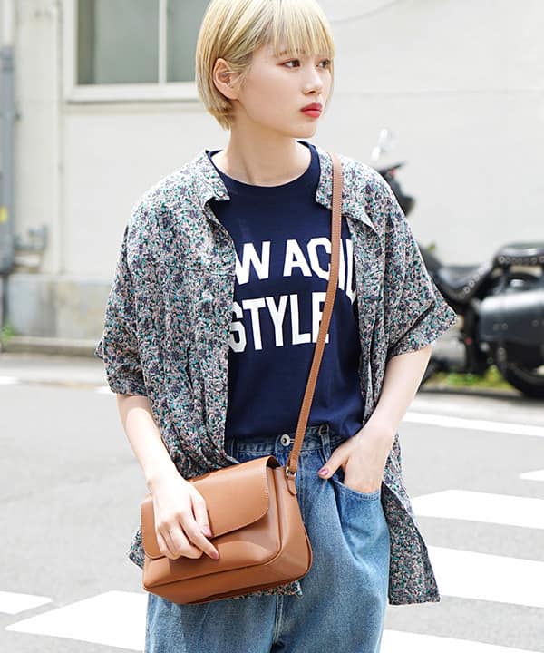 Japan Legato Largo - Lightweight PU fashion crossbody backpack (card holder included) 