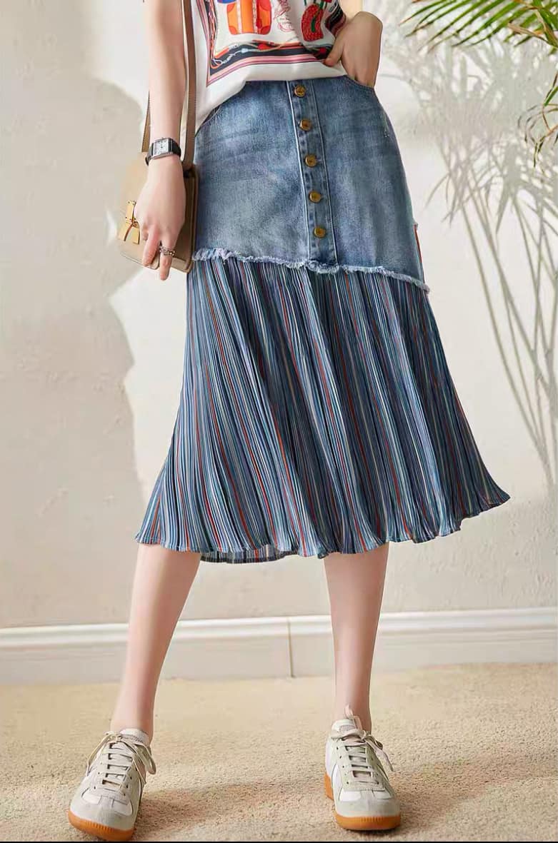 百搭不規則 A 字牛仔裙