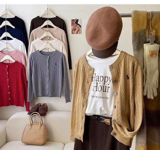 百搭溫暖羊毛針織開衫