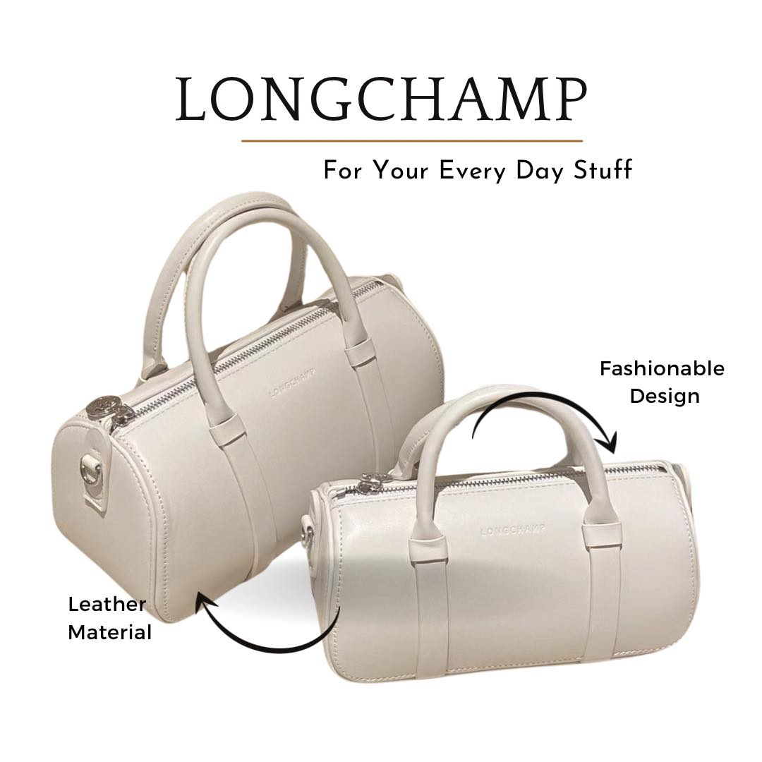 Longchamp頭層牛皮超纖Long Day包