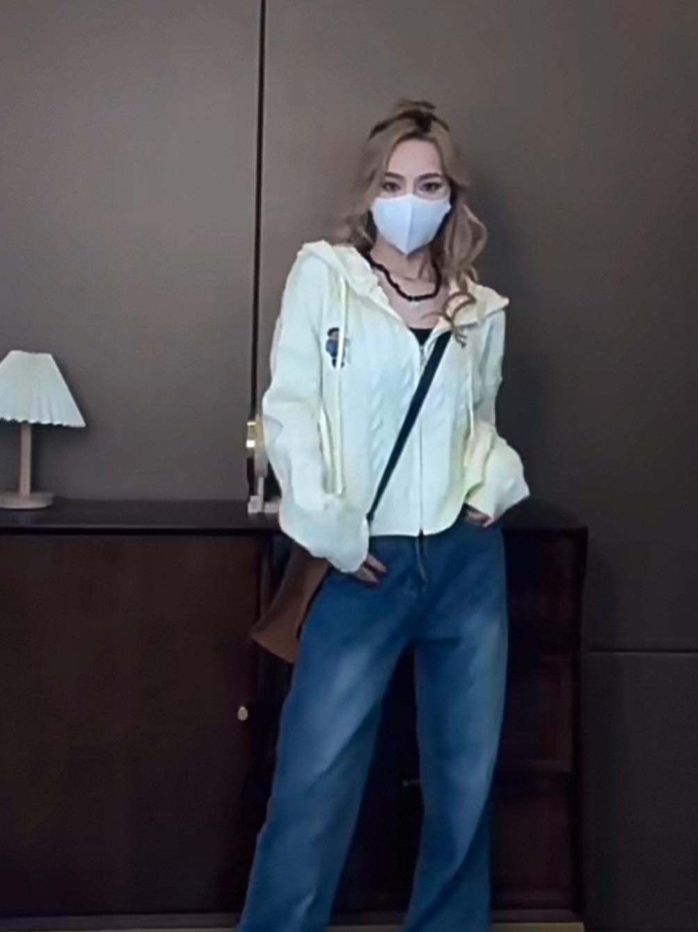 韓國小熊連帽麻花開衫毛衣（加厚款）