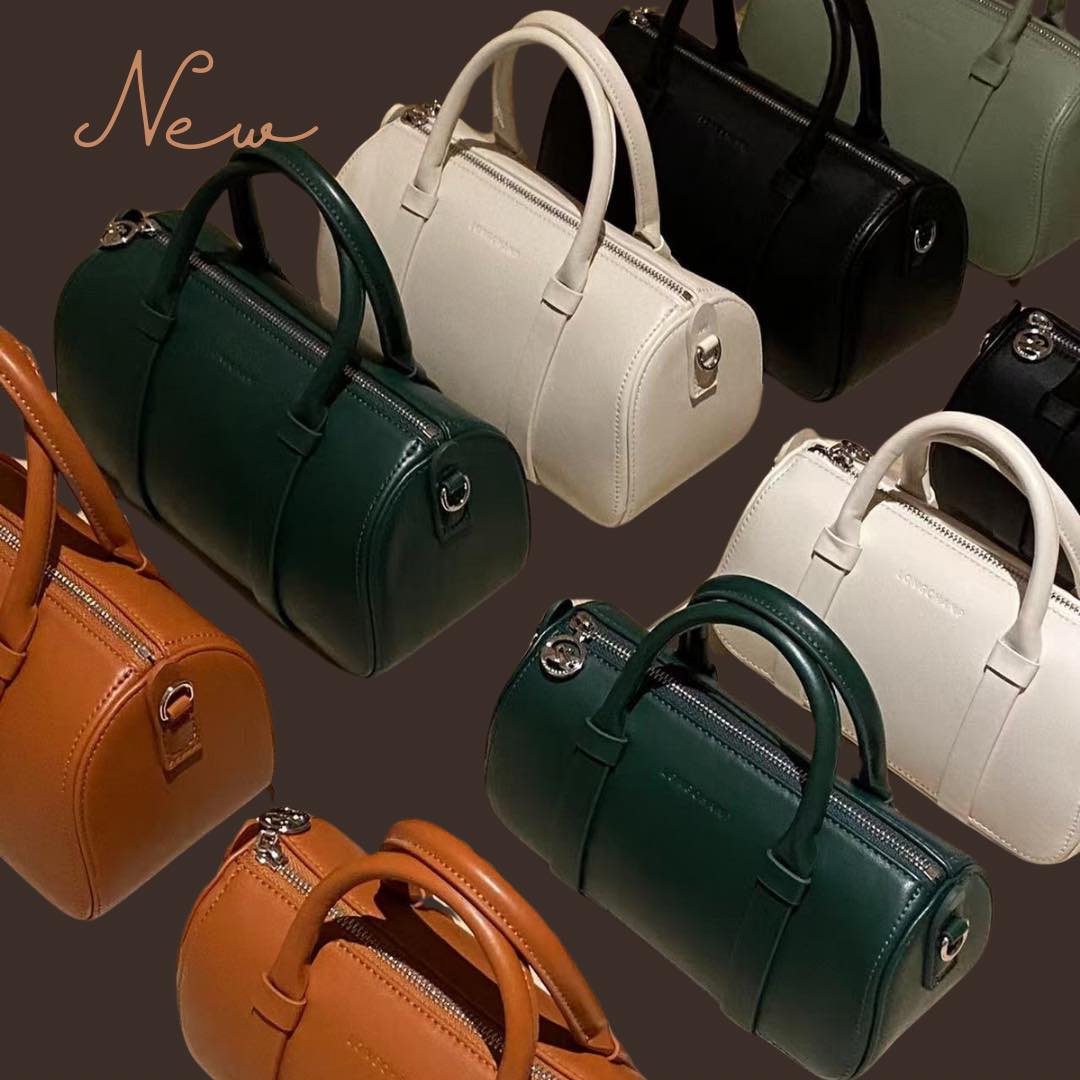 Longchamp頭層牛皮超纖Long Day包