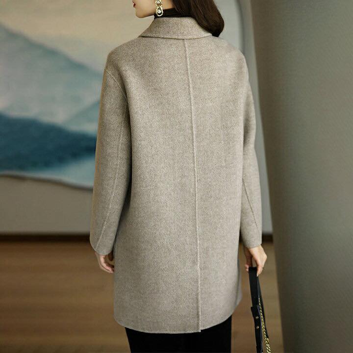 韓系質感毛尼大衣