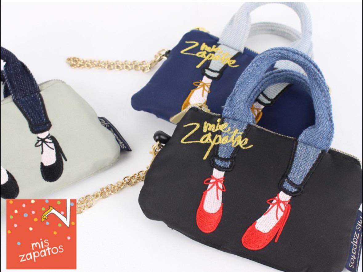 日本新品Mis zapatos 綁帶高跟鞋票卡夾零錢包