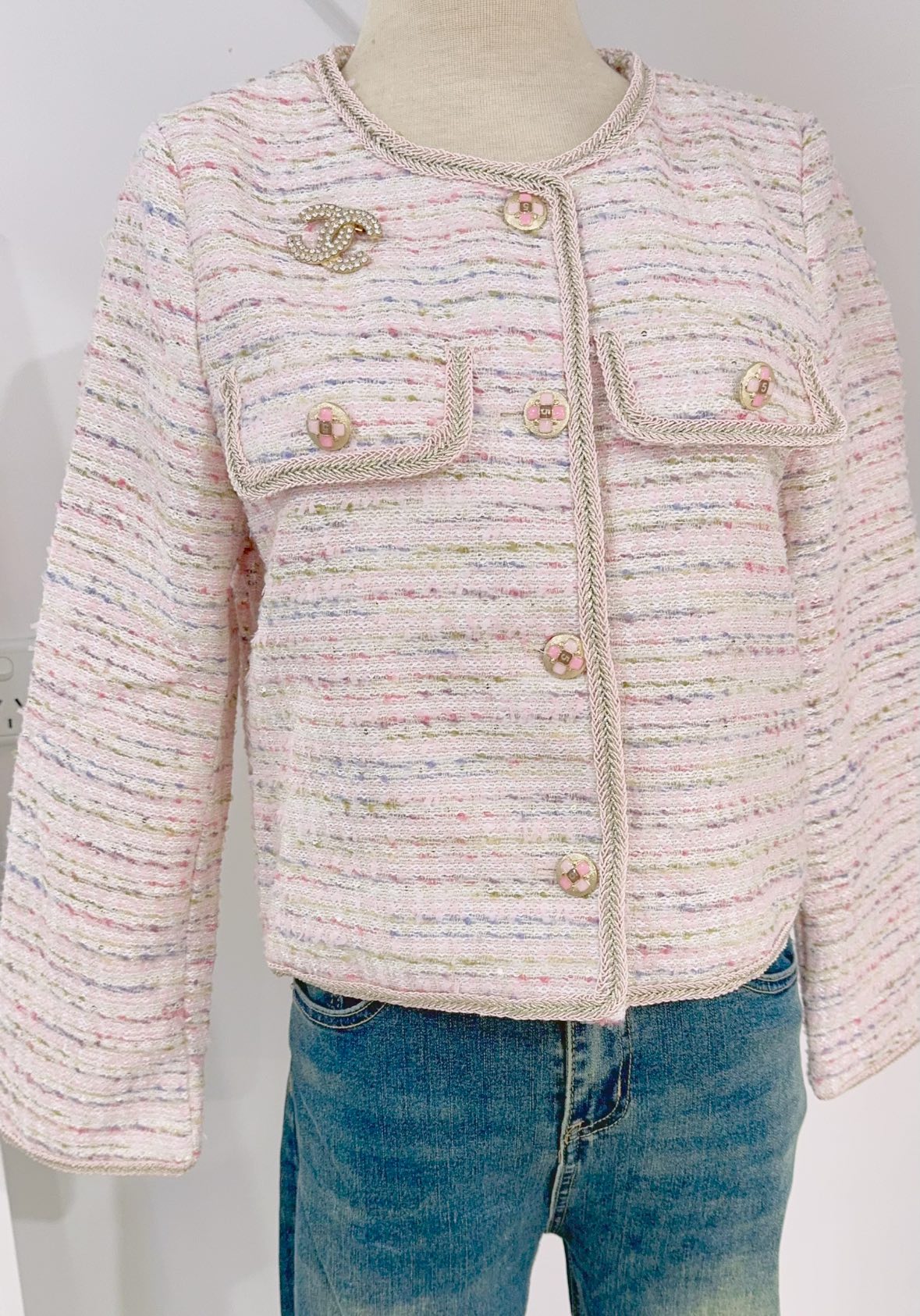 韓系小香風外套（含雙C胸針）