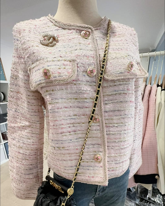 韓系小香風外套（含雙C胸針）