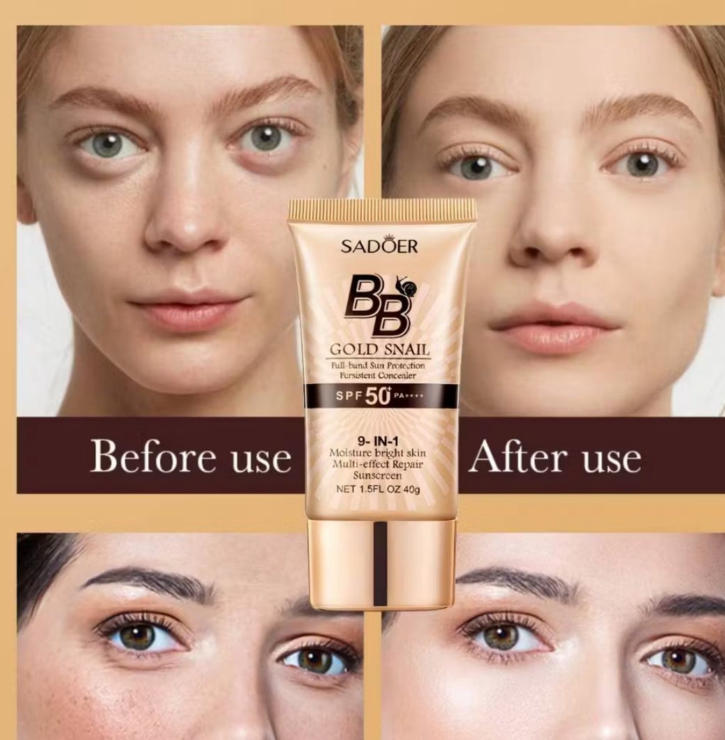 韓國黃金蝸牛水潤美白遮瑕BB霜 SPF50【買一送一】