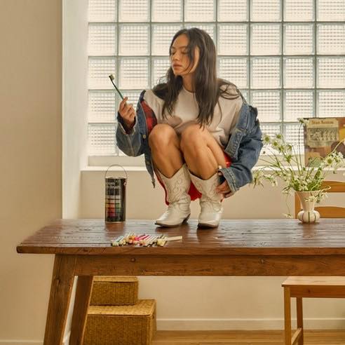 韓國HETRAS 彩虹雙層刷毛油漆桶牙刷21支