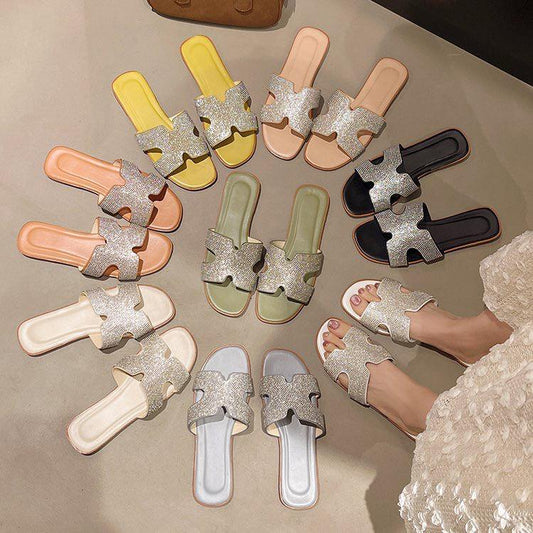 網紅同款鑽鑽H拖