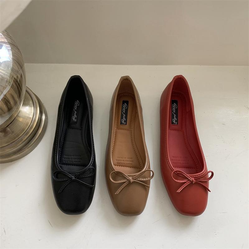 𝙎𝙪𝙥𝙚𝙧 𝙎𝙤𝙛𝙩日本2025超柔軟仿皮蝴蝶結單鞋