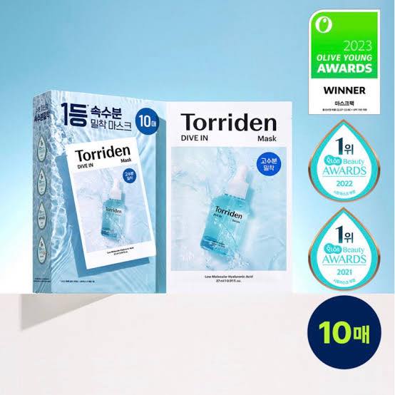 Torriden韓國5D微分子玻尿酸面膜 10片裝