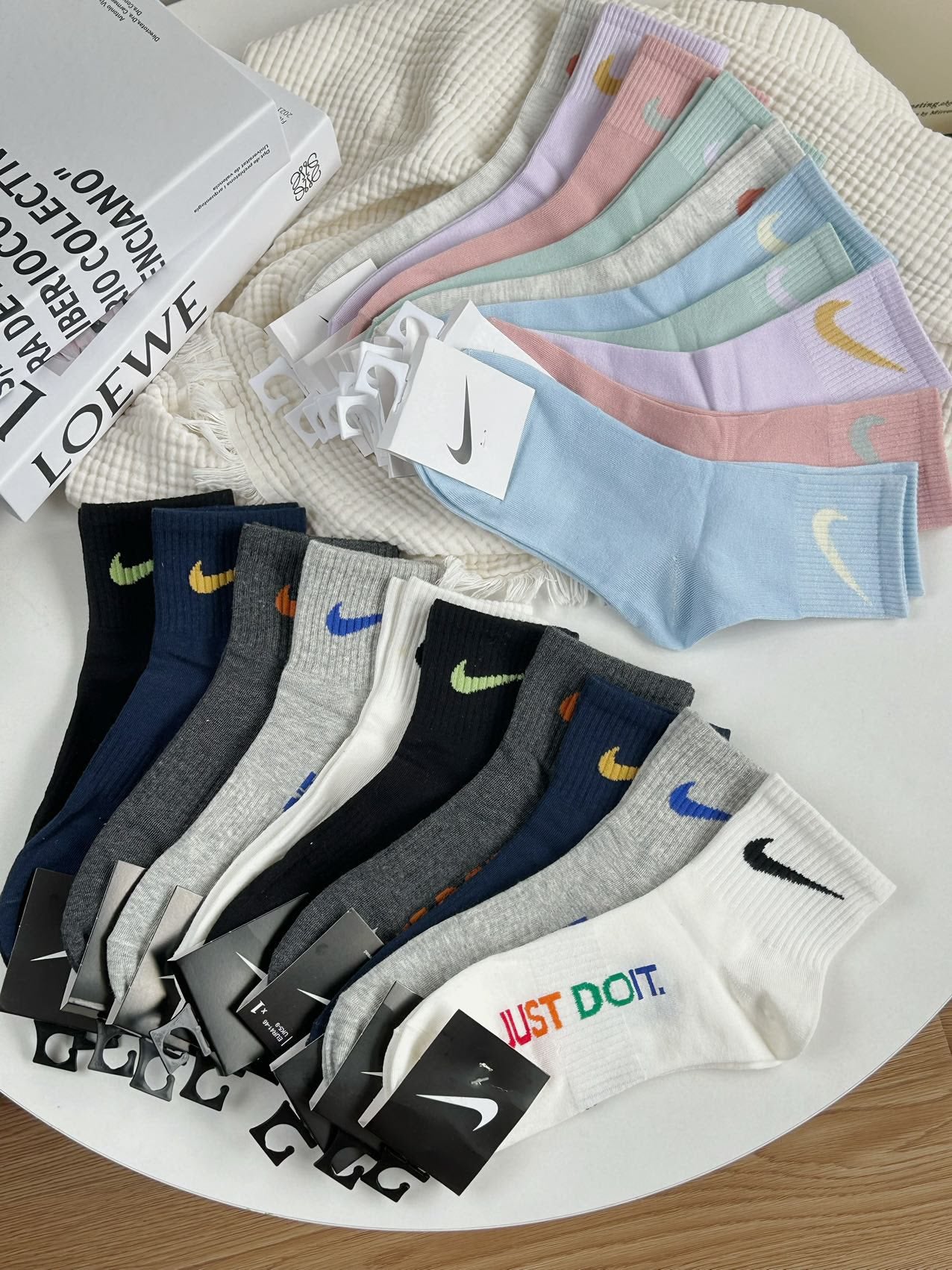 勾勾襪清倉專櫃原單超百搭情侶襪(一組10雙)