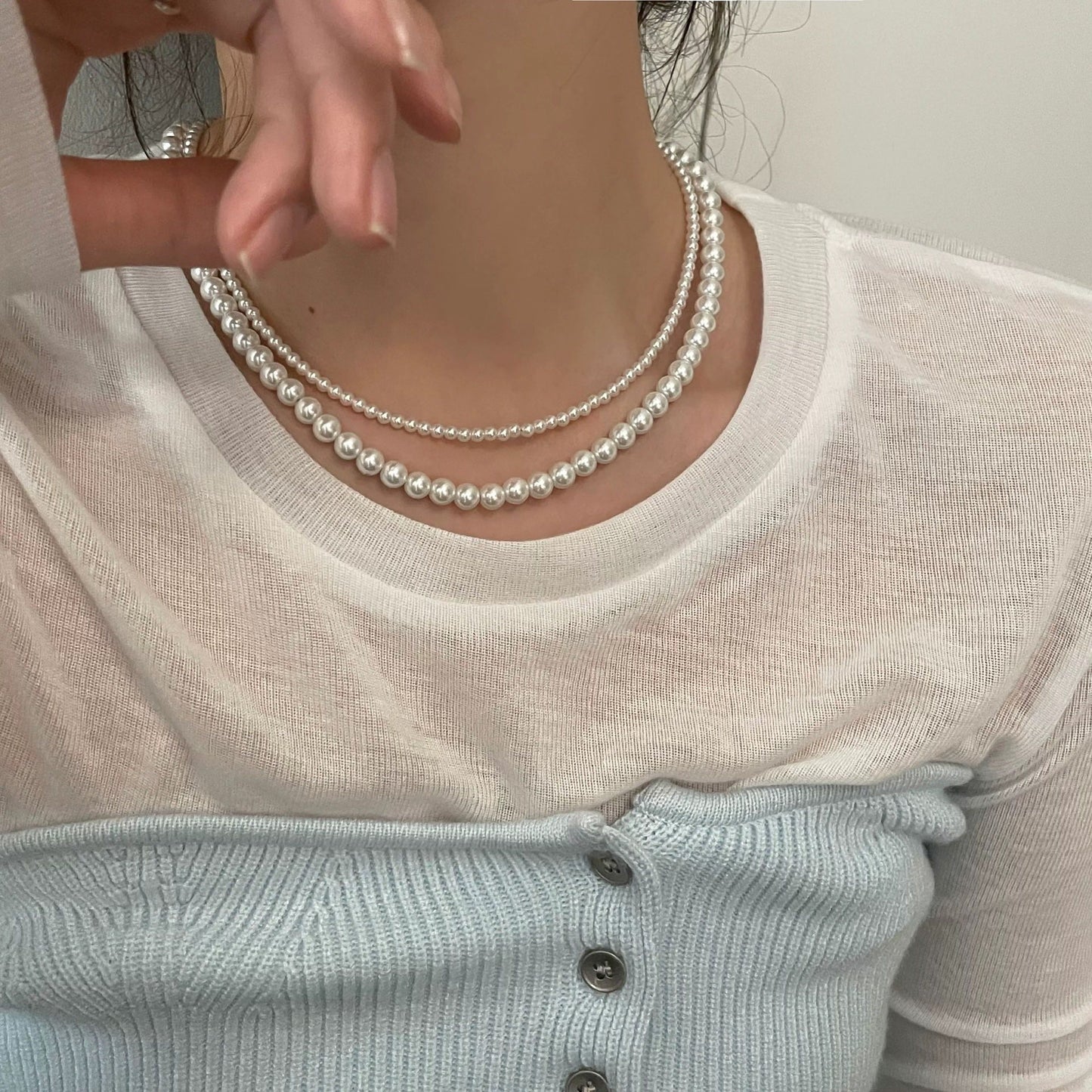 施華家正圓珍珠項鍊