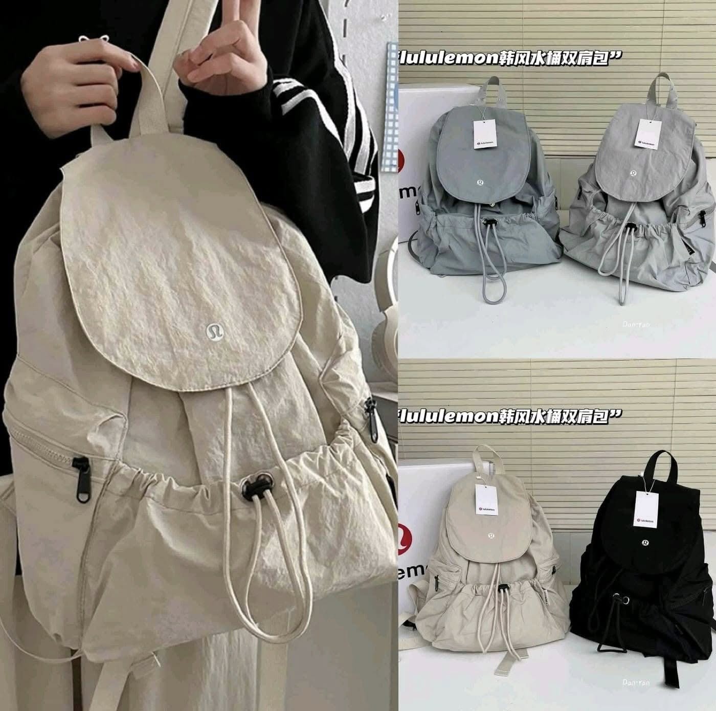 Lulu韓風雙肩水桶包