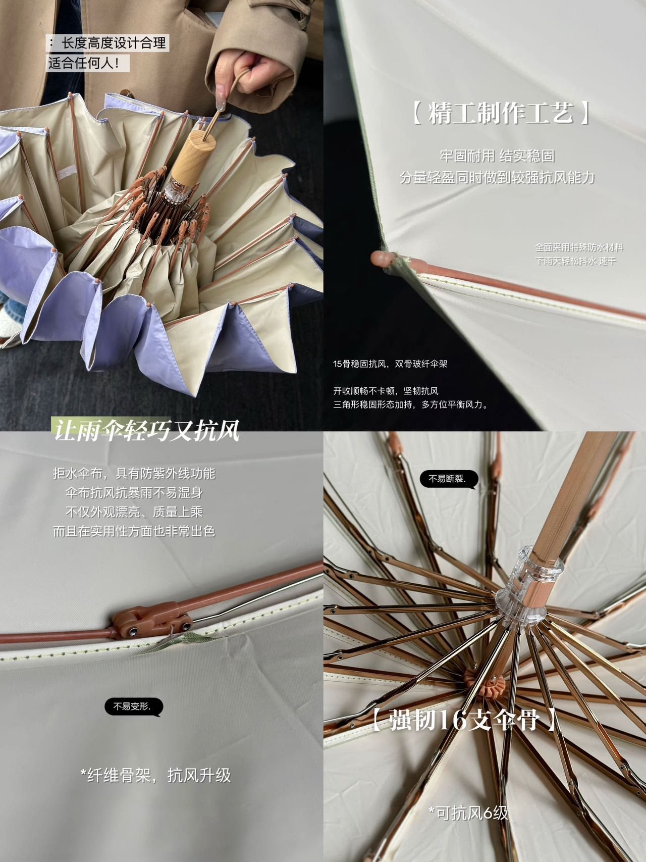 16骨晴雨兩用傘