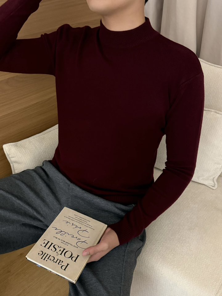 ZARA男神必備半高領針織打底衫