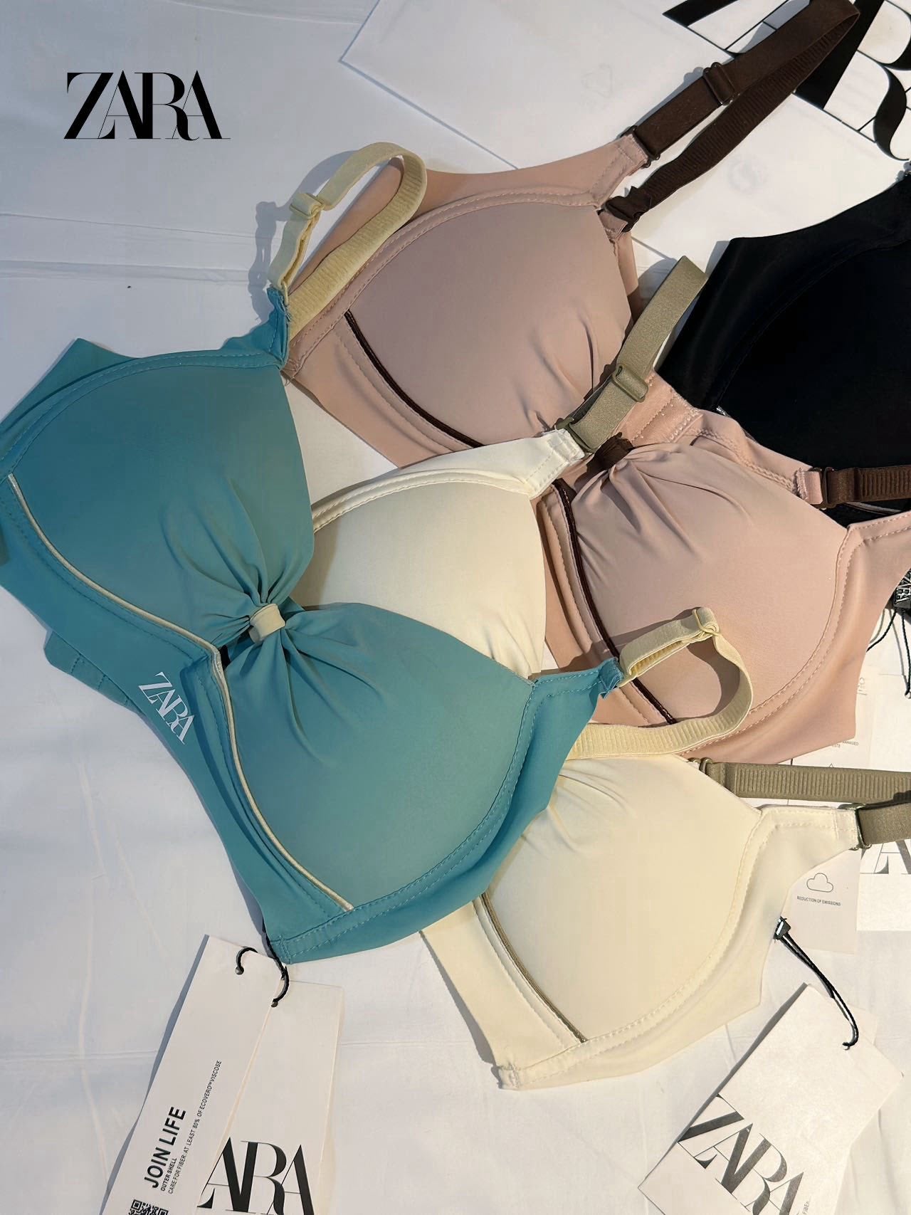 ZARA全新升級款-撞色無痕內衣
