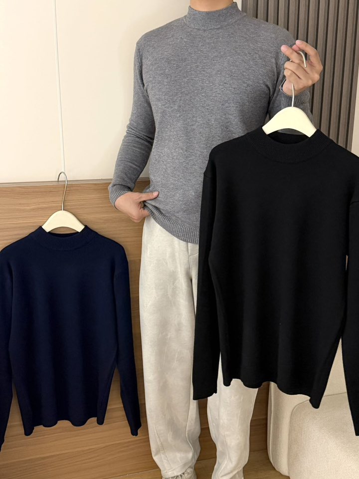 ZARA男神必備半高領針織打底衫