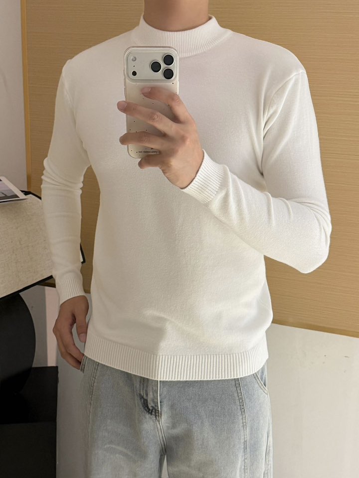 ZARA男神必備半高領針織打底衫