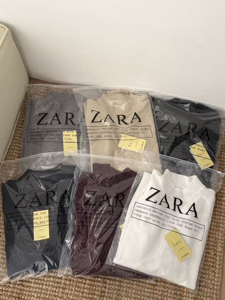 ZARA男神必備半高領針織打底衫