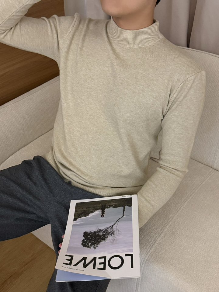 ZARA男神必備半高領針織打底衫