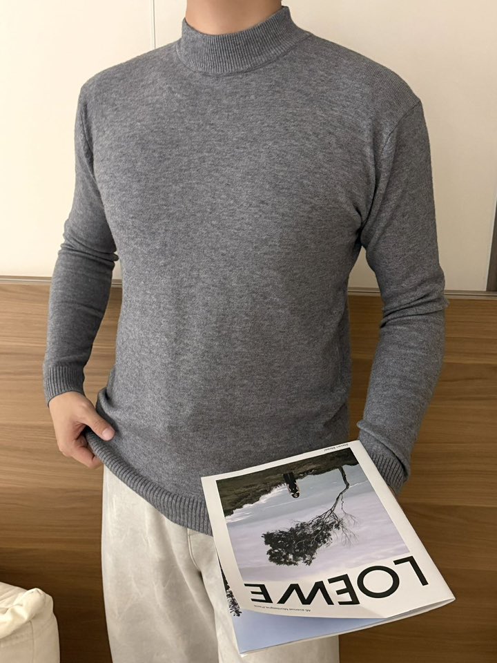 ZARA男神必備半高領針織打底衫