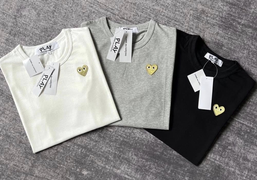 日本PLAY愛心刺繡百搭T恤