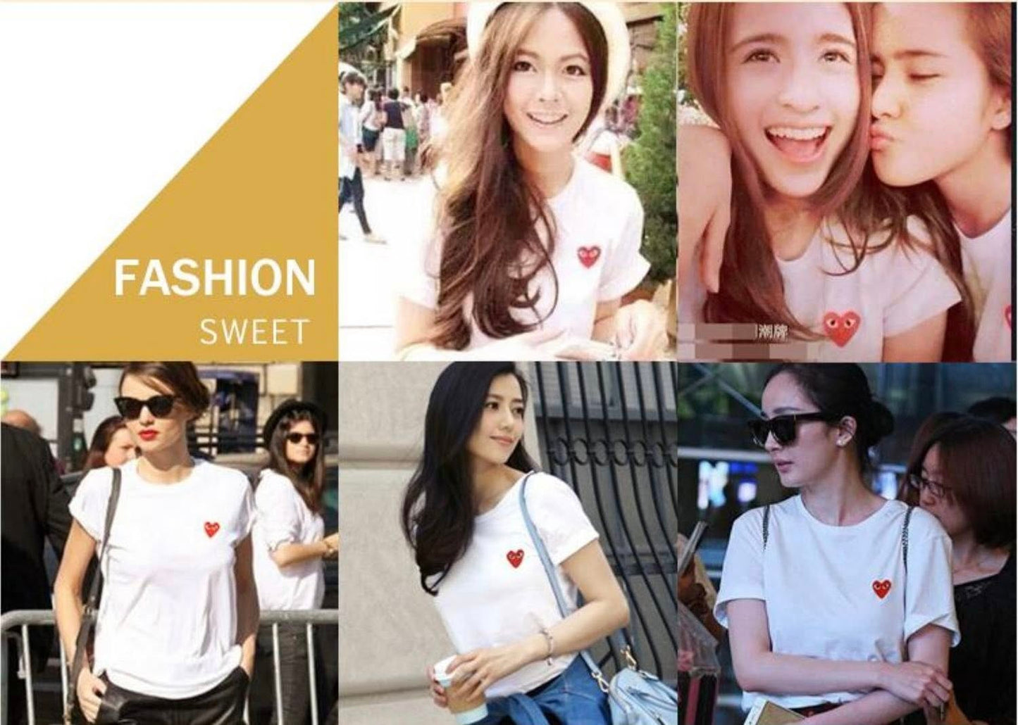 日本PLAY愛心刺繡百搭T恤