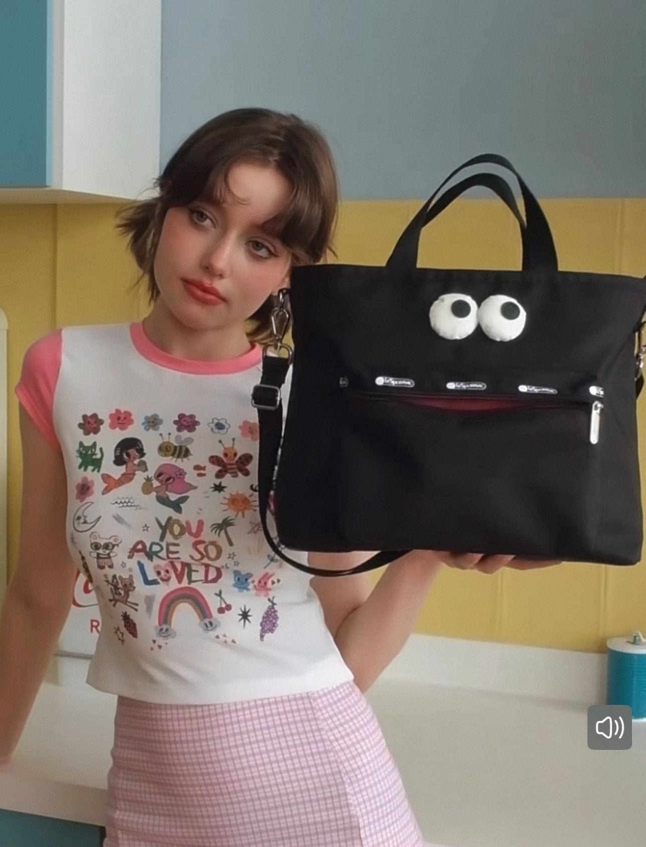 Le*Sportsac 聯名大眼睛托特兩用包