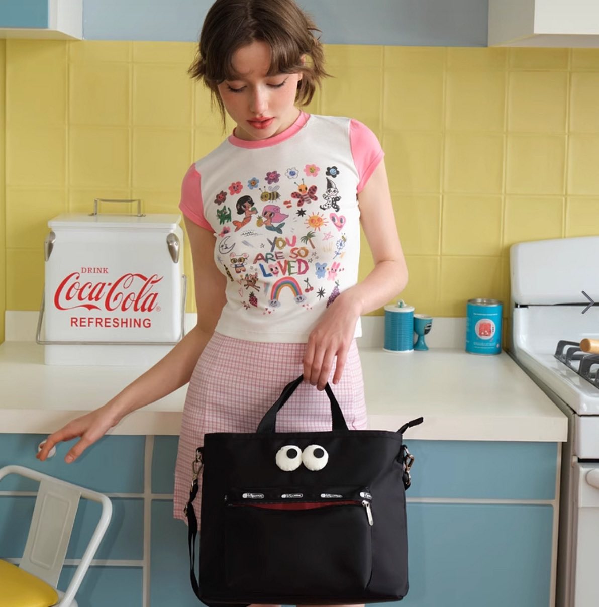 Le*Sportsac 聯名大眼睛托特兩用包