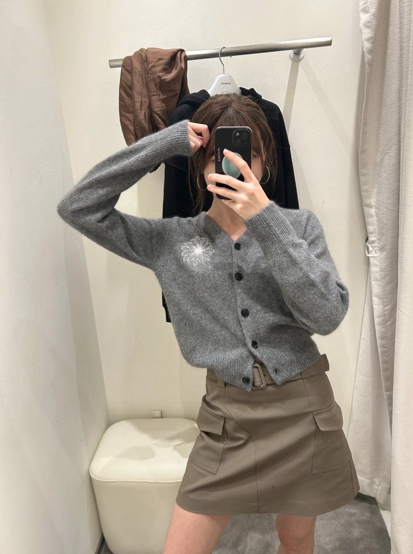 韓國Mardi甜美小雛菊針織開衫