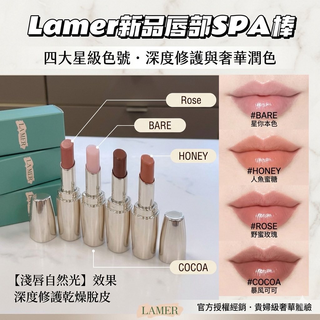 LA MER 海洋拉娜修護晶燦潤唇膏中樣1.2g