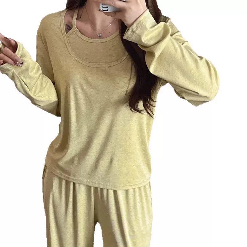 法式兩件居家服套裝
