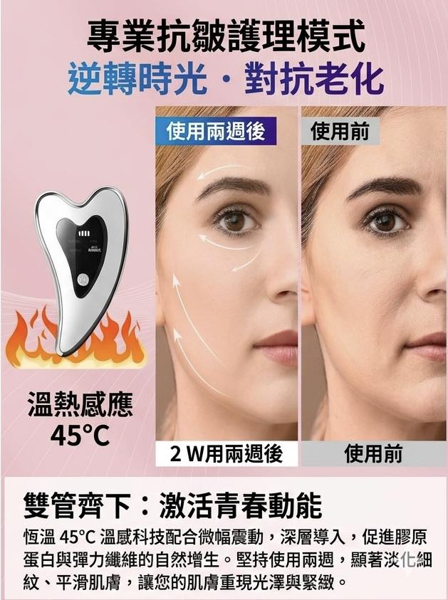 智能溫感刮痧板面部美容儀