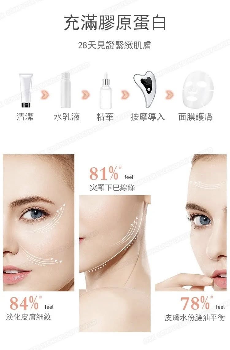 智能溫感刮痧板面部美容儀
