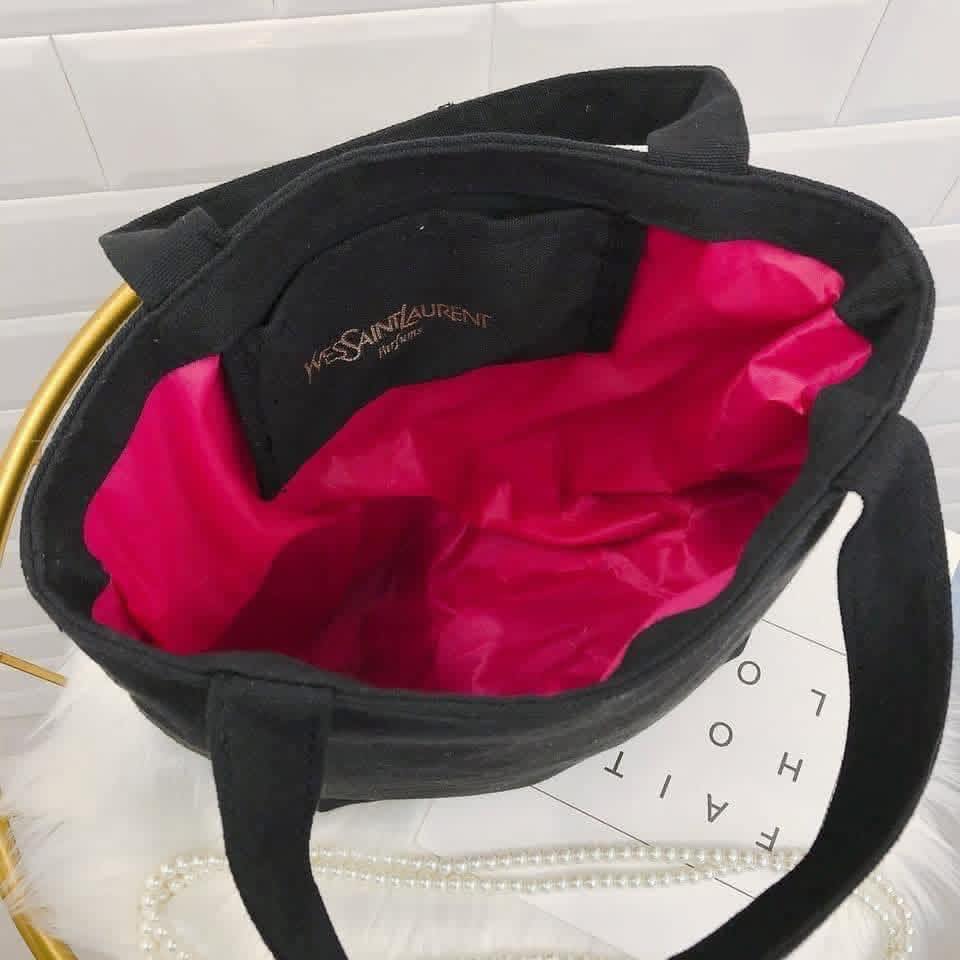 Y*SL 金色刺繡帆布包
