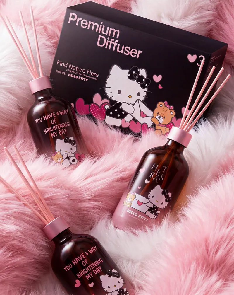 韓國頂級香氛 Hetras × Hello Kitty 聯名限定擴香禮盒