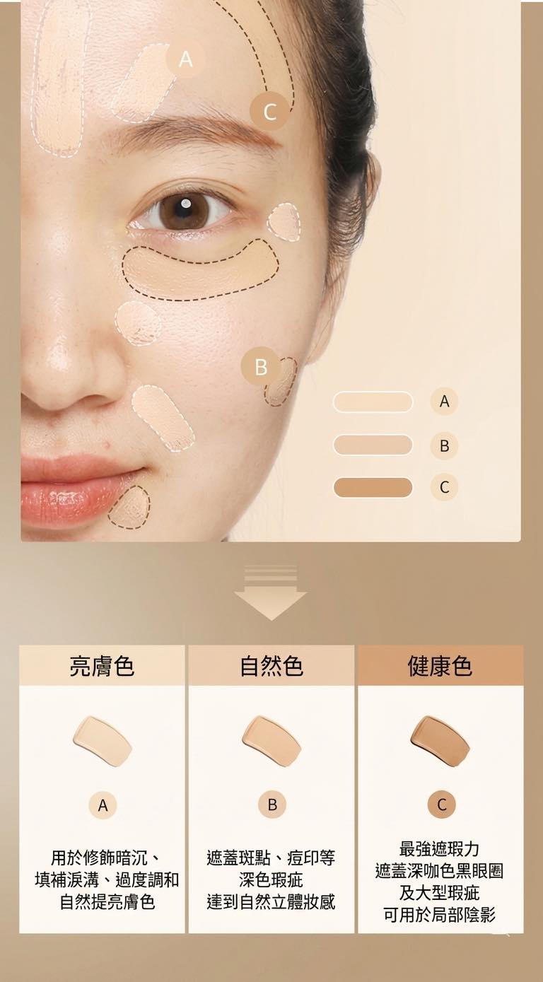 韓國 tfit 三色遮瑕膏送ꜰʀᴇᴇ遮瑕刷