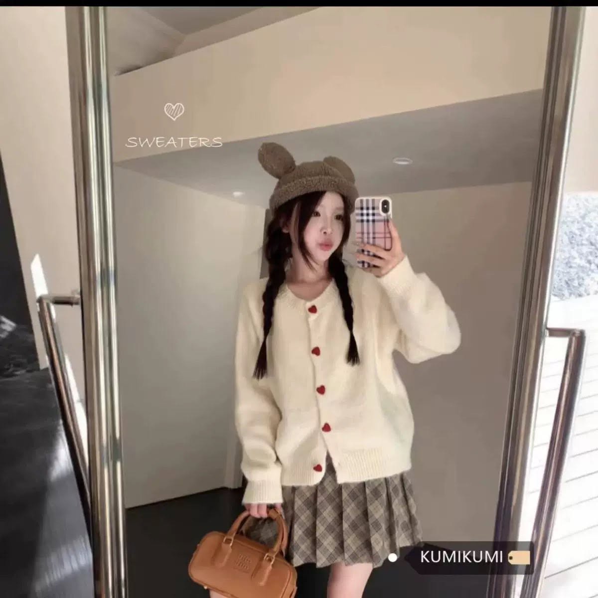 日系立體愛心毛衣