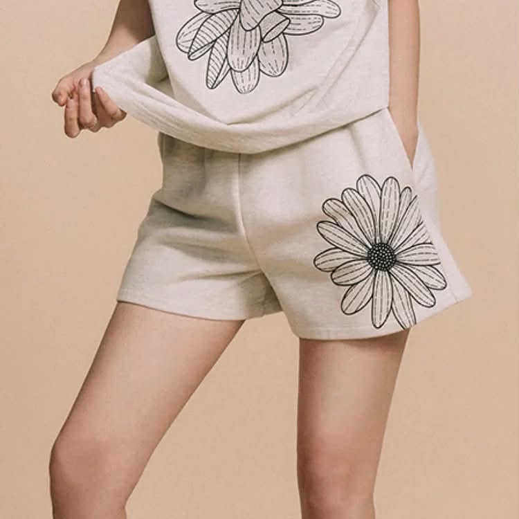 Mardi Mercredi 小雛菊棉短褲