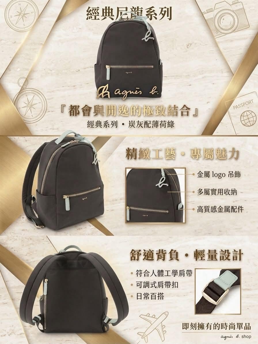 Ag*nes. B Voyage 輕量尼龍背囊
