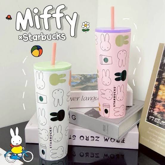 Starbucks × Miffy 70週年紀念不鏽鋼吸管冷水杯