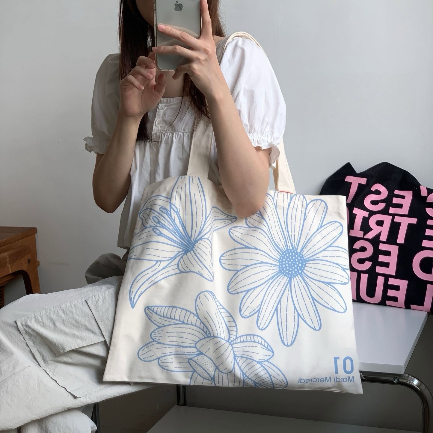 Mardi 家26年春夏花花帆布袋
